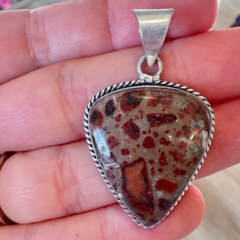 Asteroid Jasper Sterling Silver Pendant